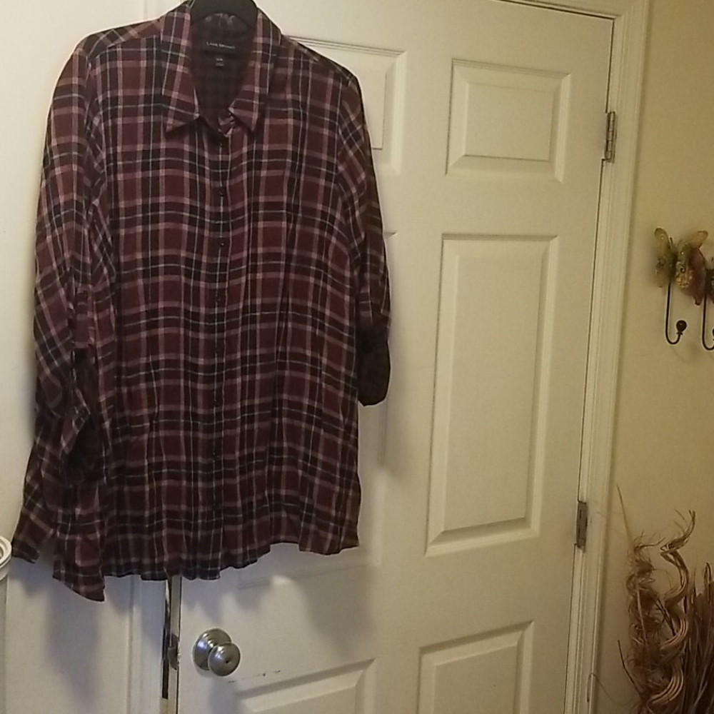 26/28 plaid shirt wore once